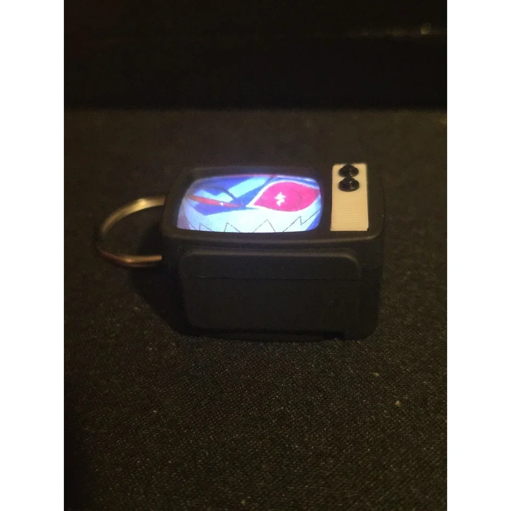 Hazbin Hotel Vox Keychain With Light and Static Sound Clip Electronic Toy Charm